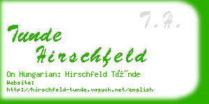 tunde hirschfeld business card